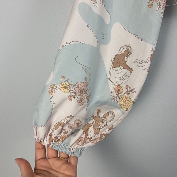 Song of Style Dixie Long sleeve Crop Top in Siren Multi - Picture 10 of 12